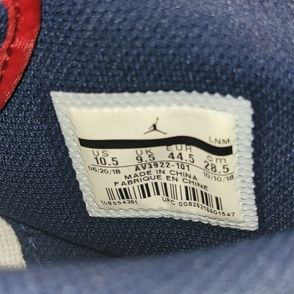 Jordan Legacy 312 Dream Team AV3922-101 White Navy Red Gold Sz 10.5 - Picture 6 of 13